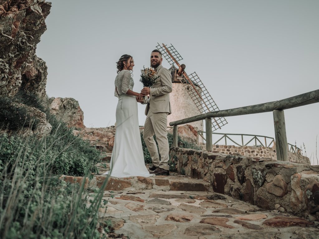 Fotógrafo de boda en Jardines El artillero y molinos en Yébenes Castilla la Mancha